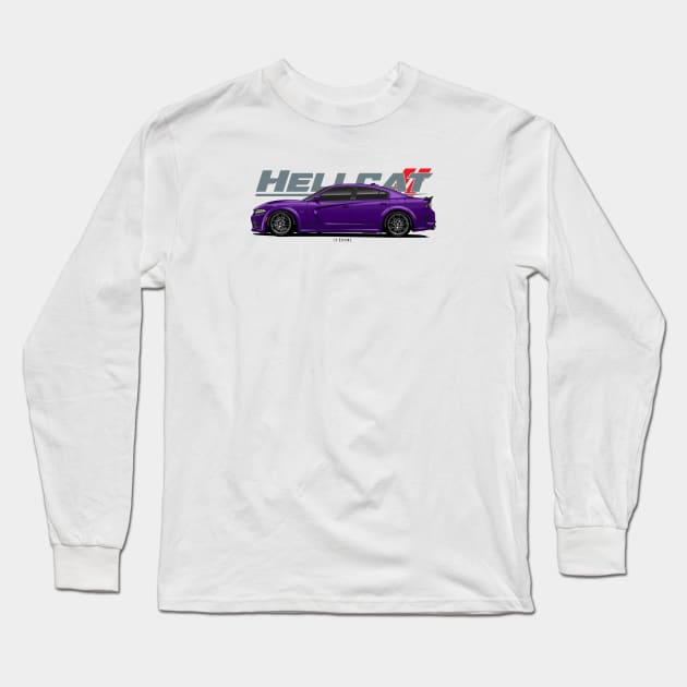 Charger Srt Hellcat Long Sleeve T-Shirt by LpDesigns_